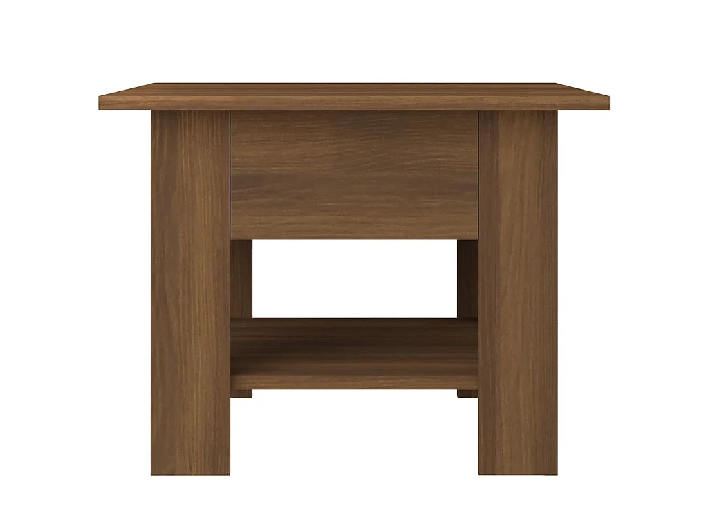 Tavolino da Salotto Rovere Marrone 55x55x42 cm in Truciolato