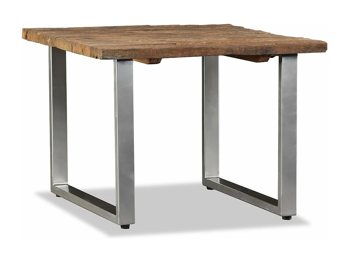 Mesa de centro madeira reciclada maciça 55x55x40 cm