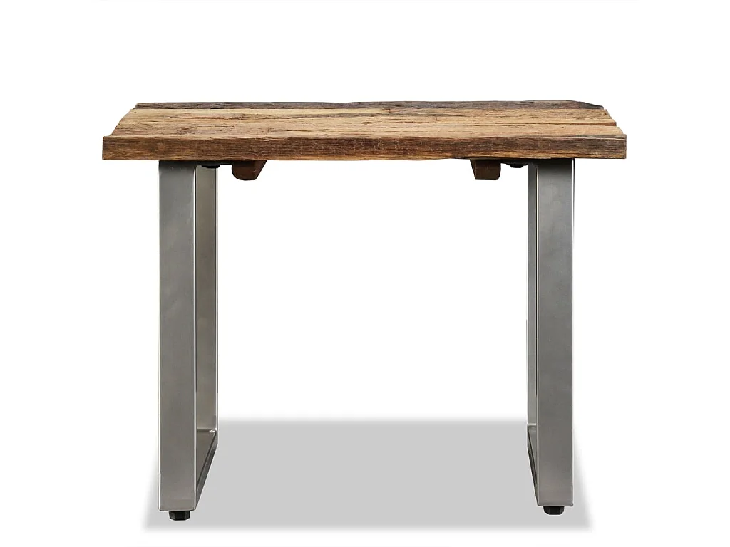 Mesa de centro madeira reciclada maciça 55x55x40 cm