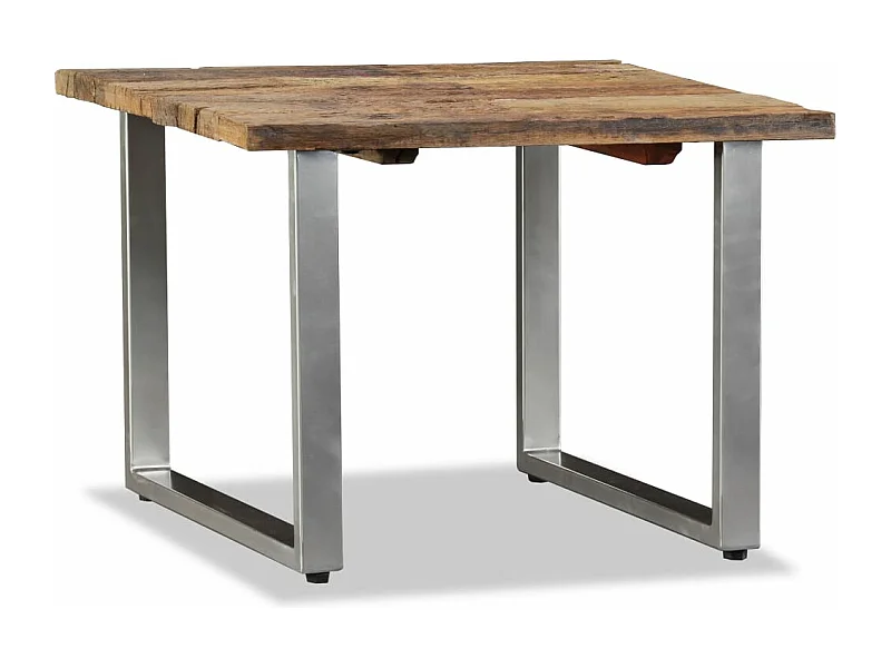 Mesa de centro madeira reciclada maciça 55x55x40 cm