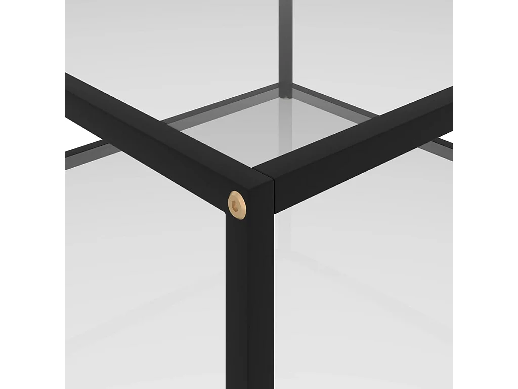 Salontafel 80x80x35 cm gehard glas transparant