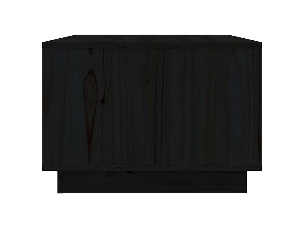 Mesa de centro 80x50x35 cm madeira de pinho maciça preto