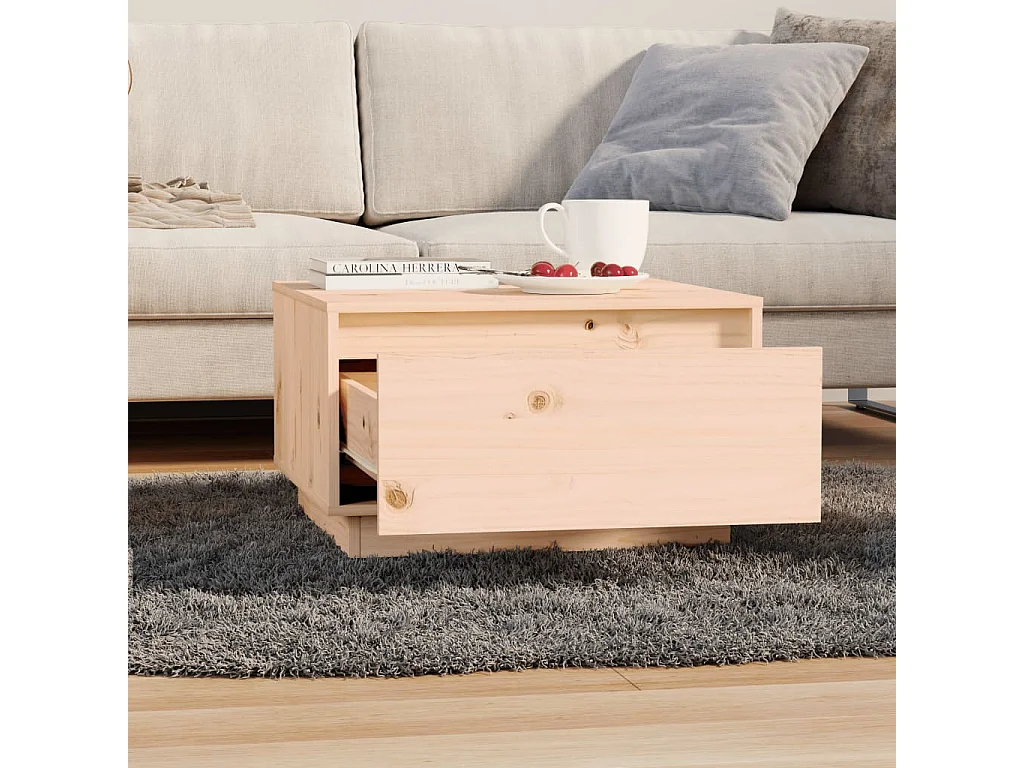 Couchtisch 55x56x32 cm Massivholz Kiefer