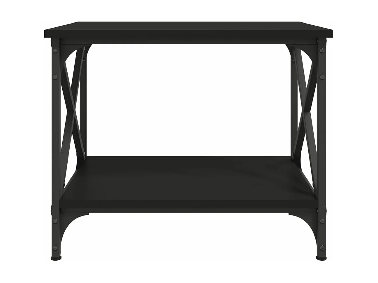 Tavolino Nero 55x38x45 cm in Legno Multistrato