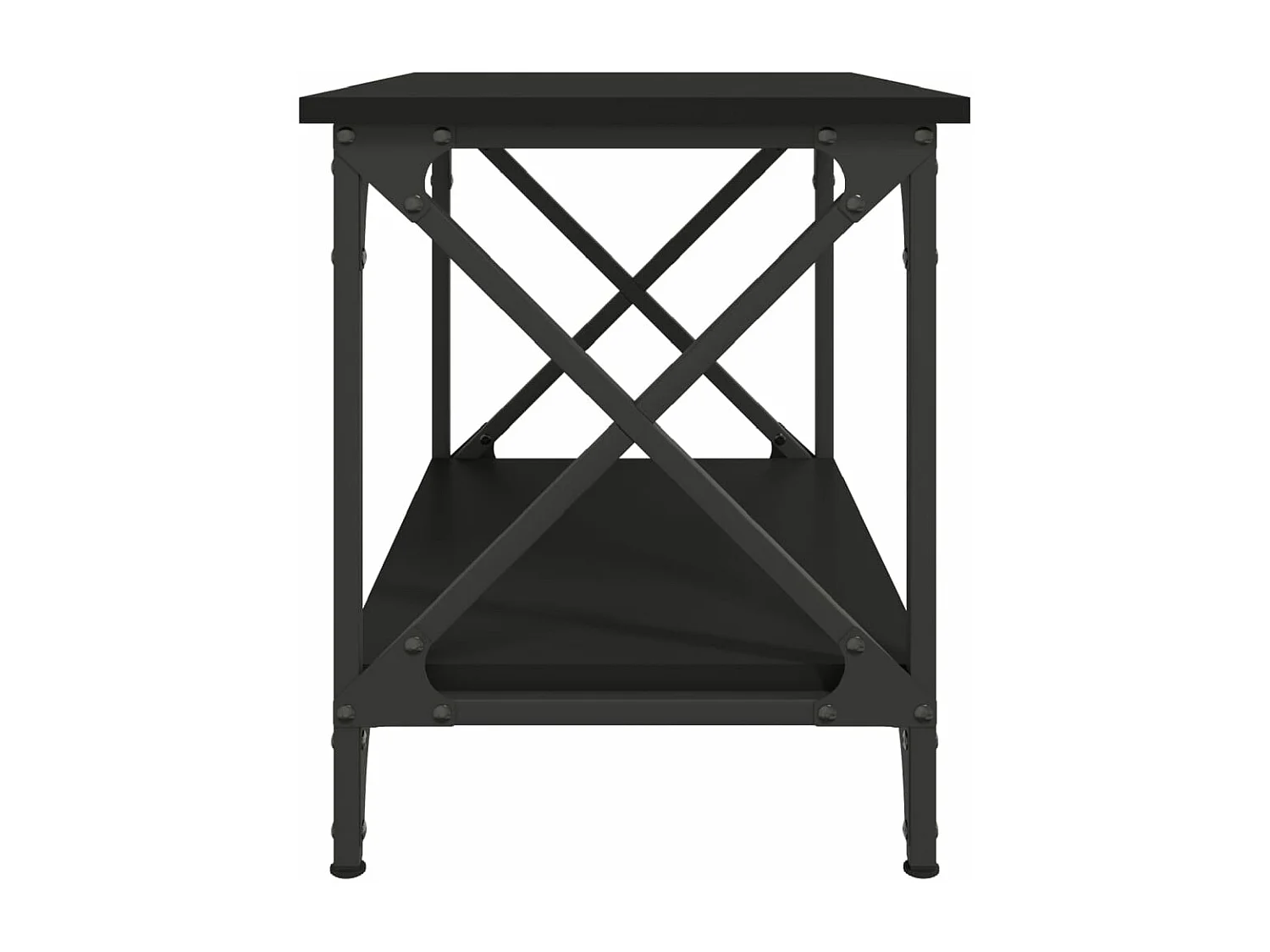 Tavolino Nero 55x38x45 cm in Legno Multistrato