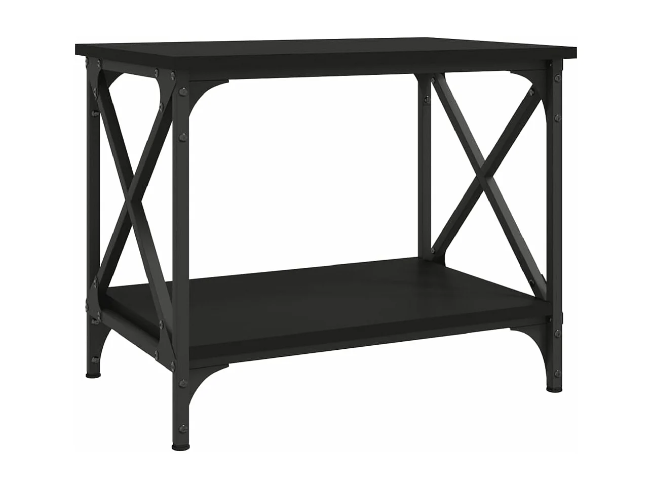 Beistelltisch Schwarz 55x38x45 cm Holzwerkstoff