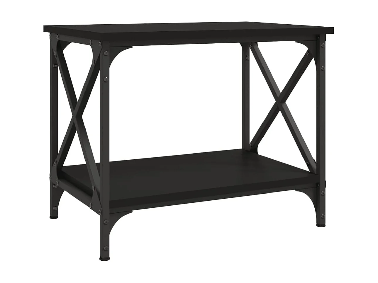 Table d'appoint Noir 55x38x45 cm Bois d'ingénierie