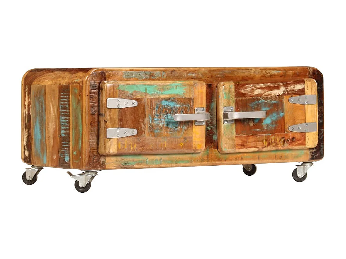 Table basse 85x55x40 cm Bois de récupération massif