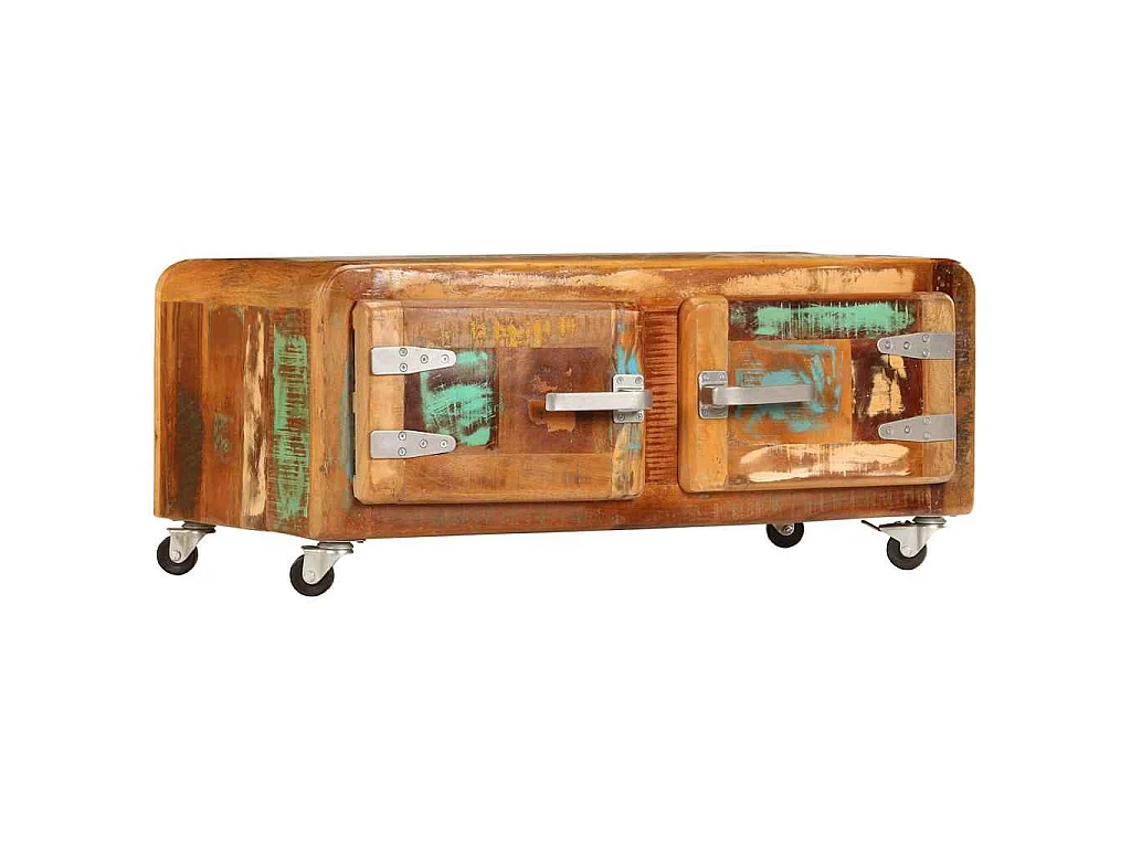 Table basse 85x55x40 cm Bois de récupération massif