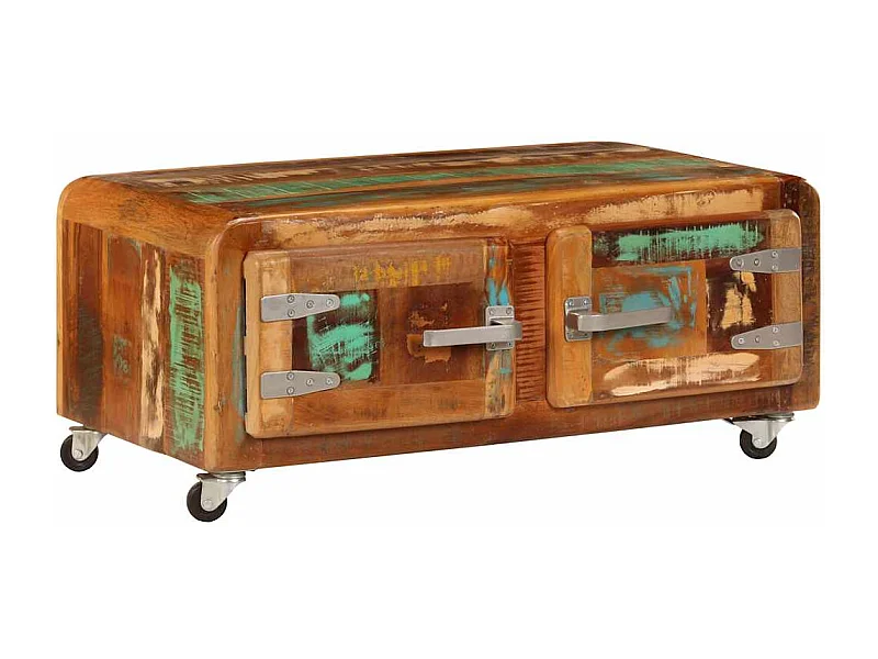 Table basse 85x55x40 cm Bois de récupération massif