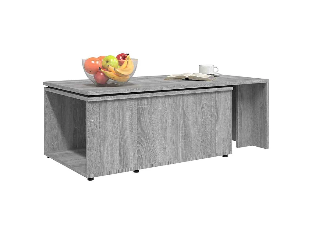 Table basse Sonoma gris 150x50x35 cm Bois d'ingénierie