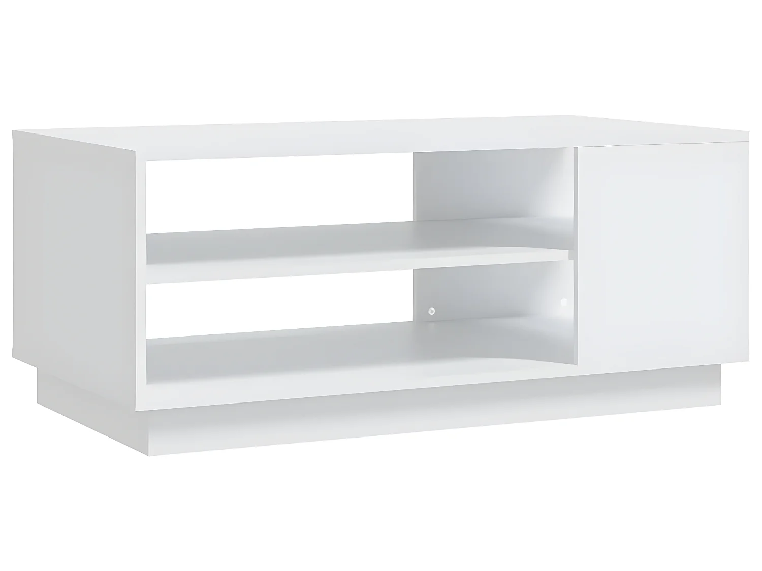 Table basse blanc 102x55x43 cm bois d'ingénierie