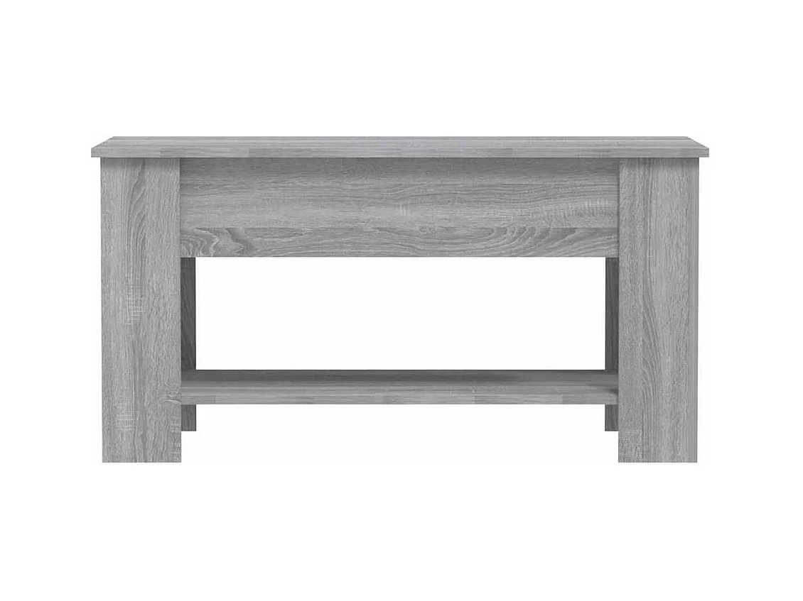 Table basse Sonoma gris 101x49x52 cm Bois d'ingénierie