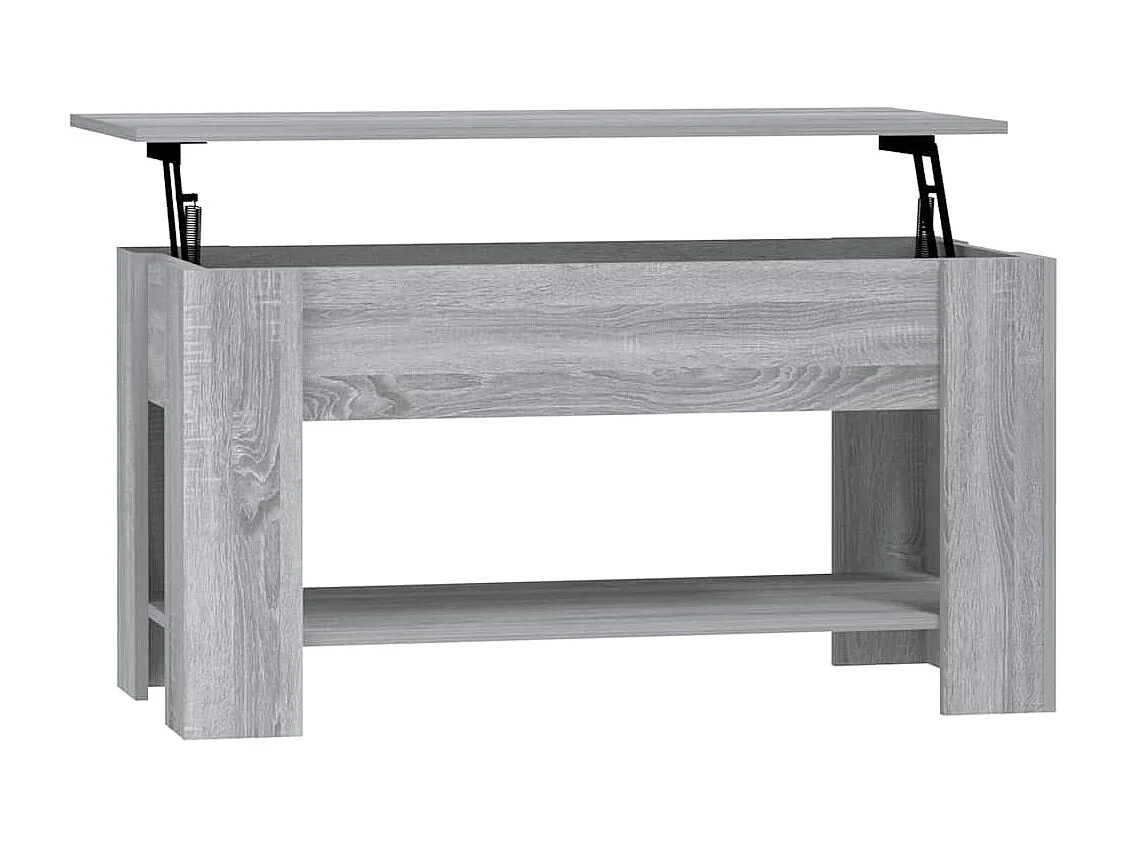 Table basse Sonoma gris 101x49x52 cm Bois d'ingénierie