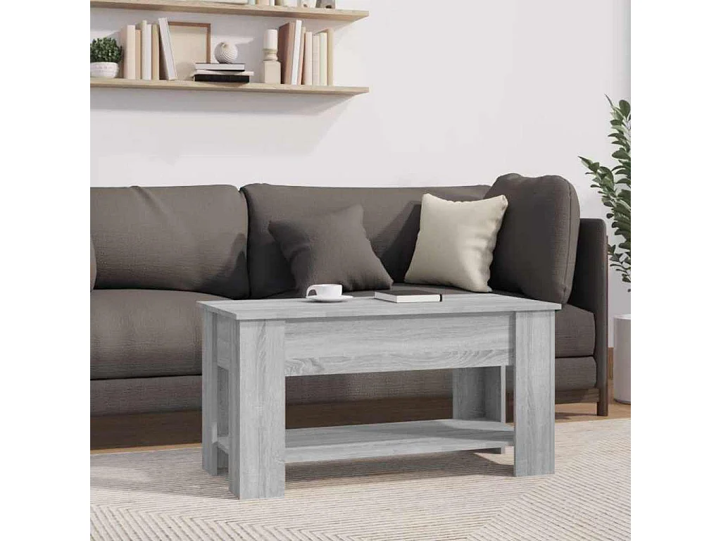 Couchtisch Grau Sonoma 101x49x52 cm Holzwerkstoff