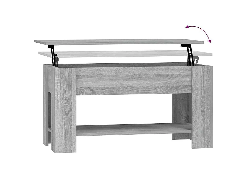 Couchtisch Grau Sonoma 101x49x52 cm Holzwerkstoff