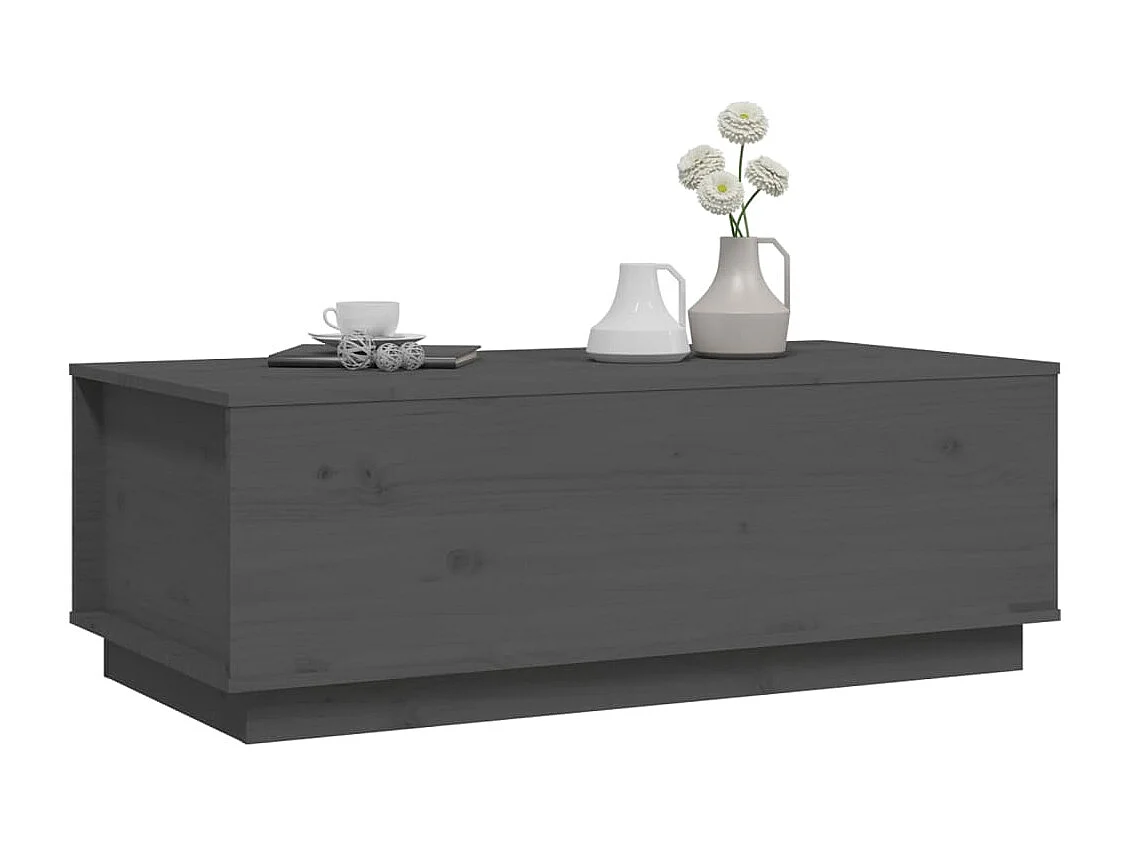 Salontafel 100x50x35 cm massief grenenhout grijs