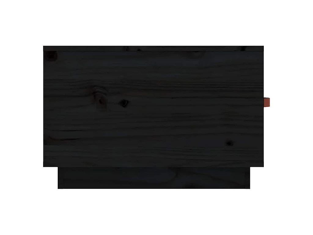 Table basse Noir 60x53x35 cm Bois massif de pin