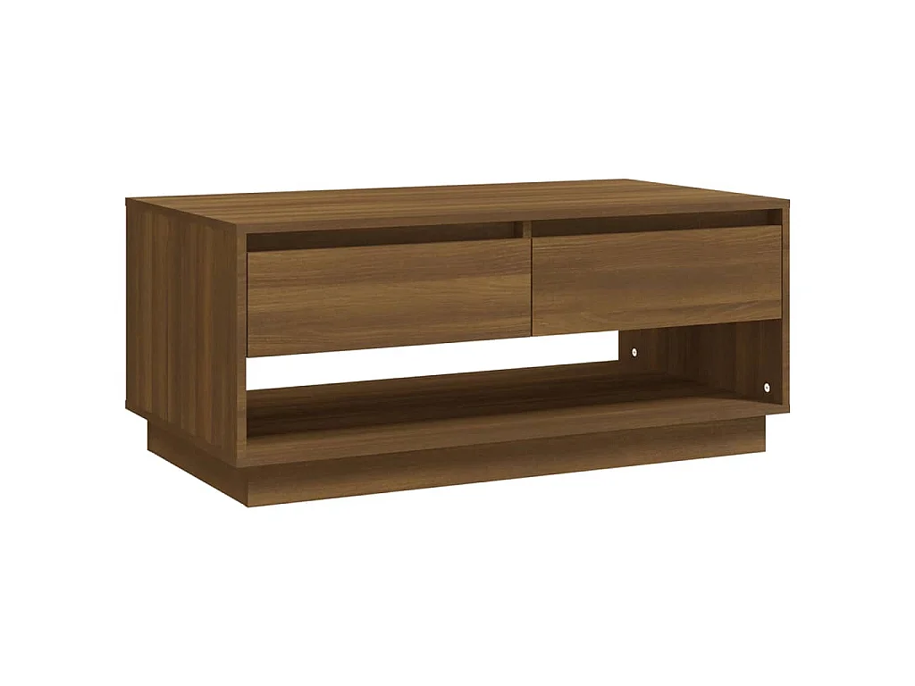 Mesa centro 102,5x55x44 cm derivados madeira carvalho castanho
