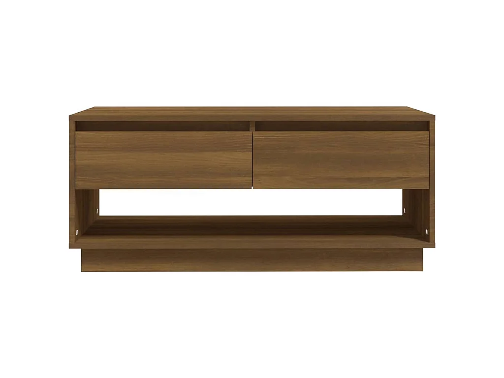 Mesa centro 102,5x55x44 cm derivados madeira carvalho castanho