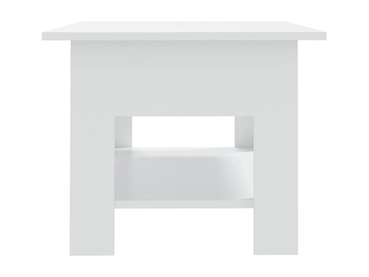 Table basse blanc 102x55x42 cm bois d'ingénierie
