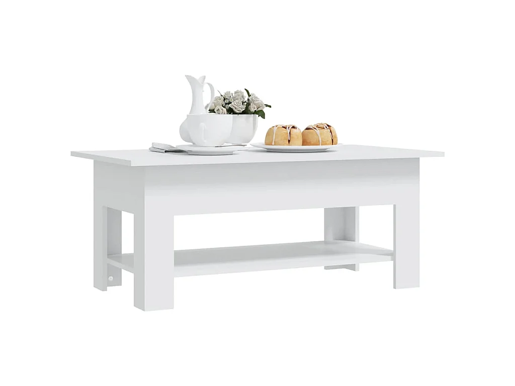 Mesa de centro 102x55x42 cm aglomerado branco