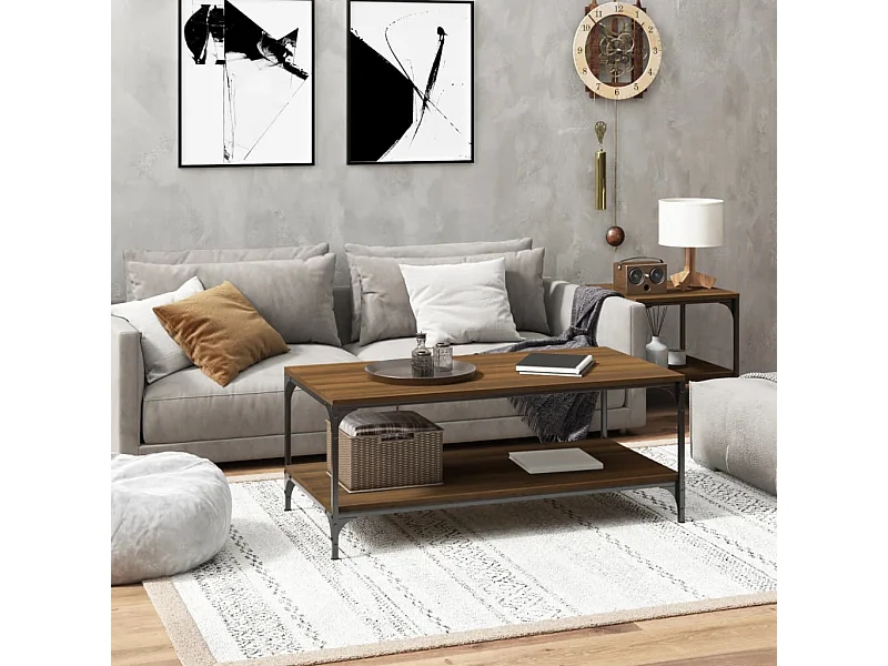 Couchtisch Braun Eichen-Optik 100x50x40 cm Holzwerkstoff