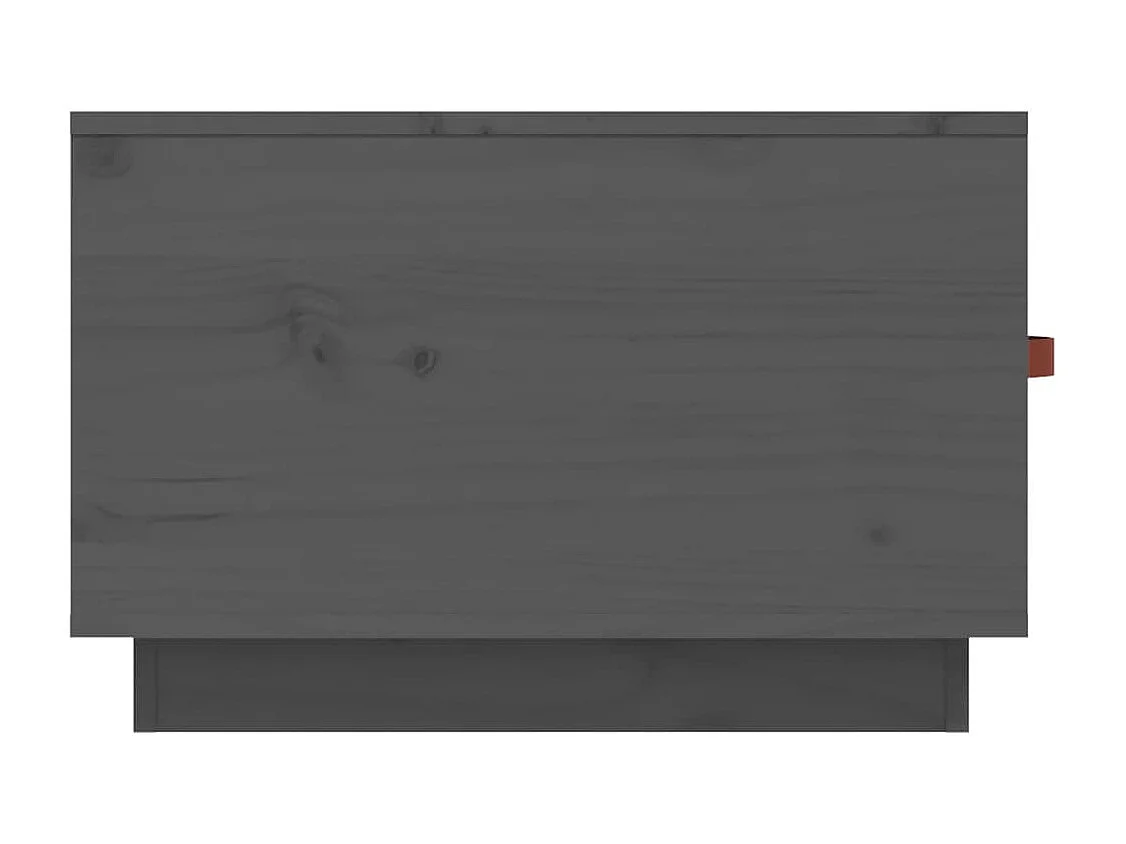 Tavolino da Salotto Grigio 60x53x35cm in Legno Massello di Pino