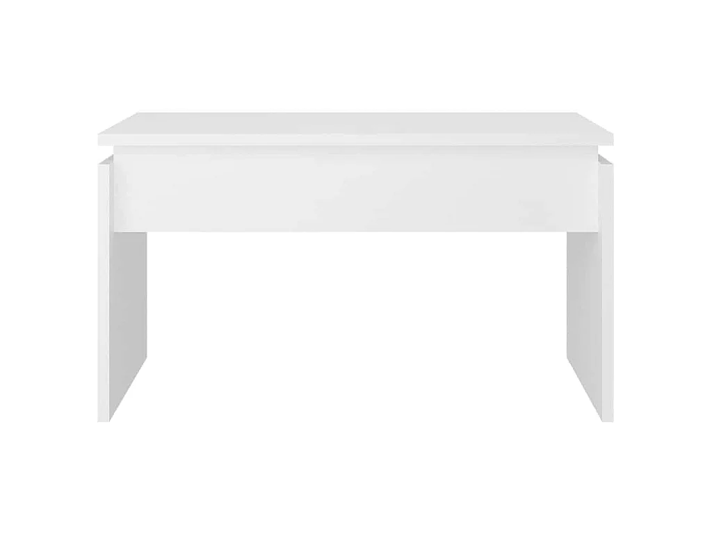 Table basse blanc 68x50x38 cm bois d'ingénierie