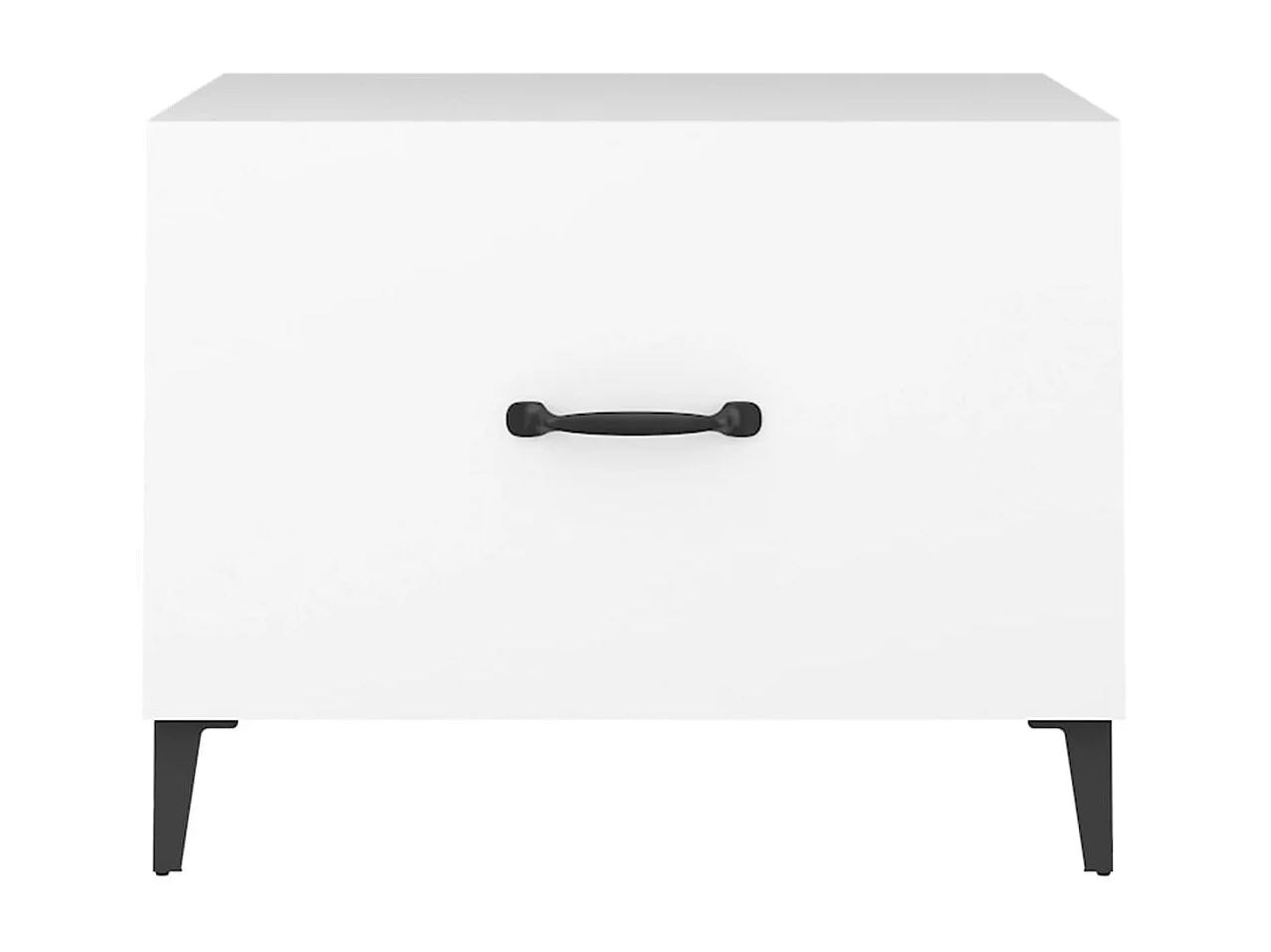 Table basse avec pieds en métal Blanc 50x50x40 cm