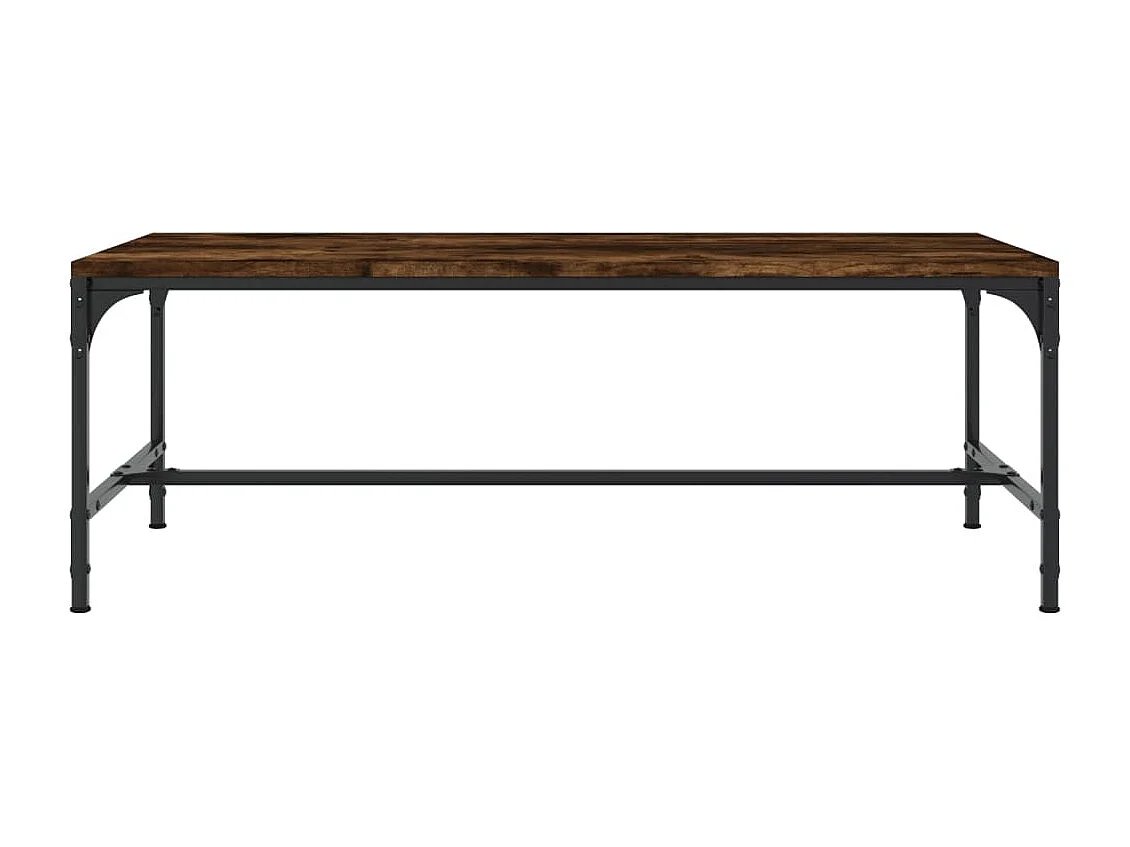 Salontafel 100x50x35 cm bewerkt hout gerookt eikenkleurig