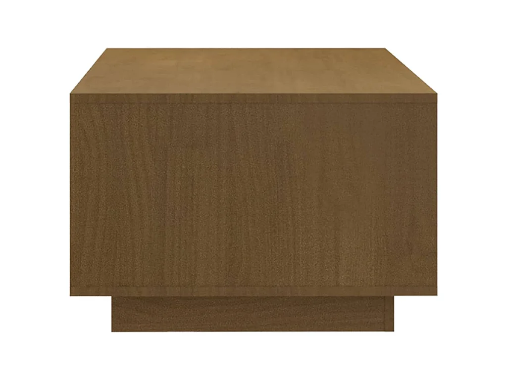 Table basse marron miel 110x50x33,5 cm bois de pin massif