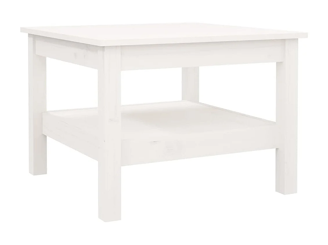 Table basse Blanc 55x55x40 cm Bois massif de pin