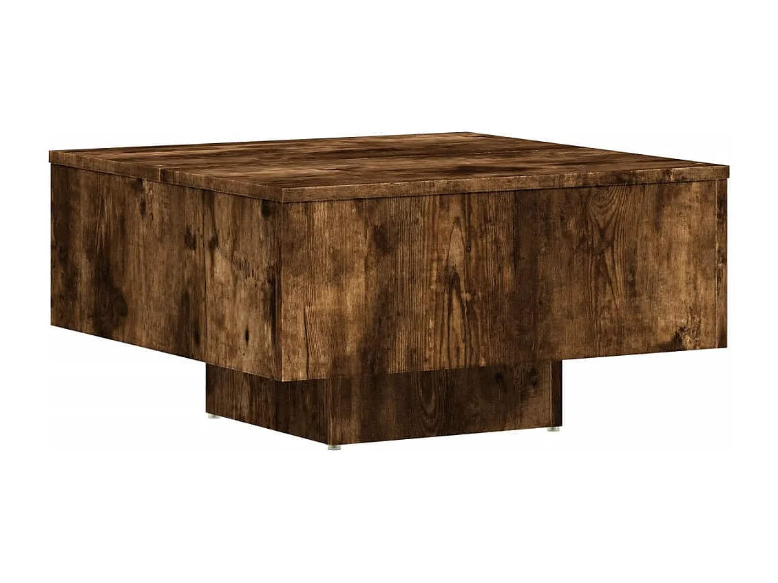 Table basse Chêne fumé 60x60x31,5 cm Bois d'ingénierie