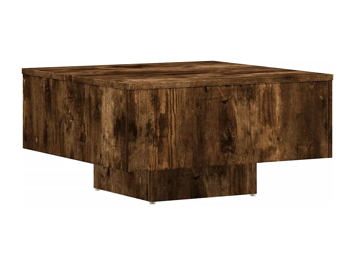 Table basse Chêne fumé 60x60x31,5 cm Bois d'ingénierie