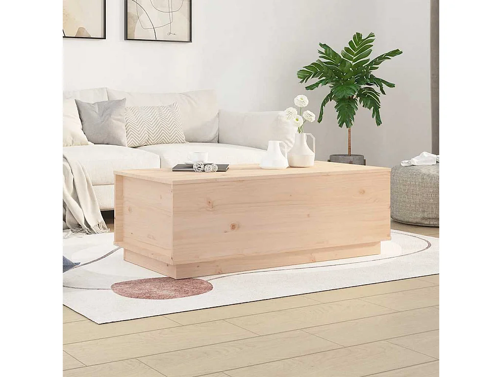 Couchtisch 100x50x35 cm Massivholz Kiefer