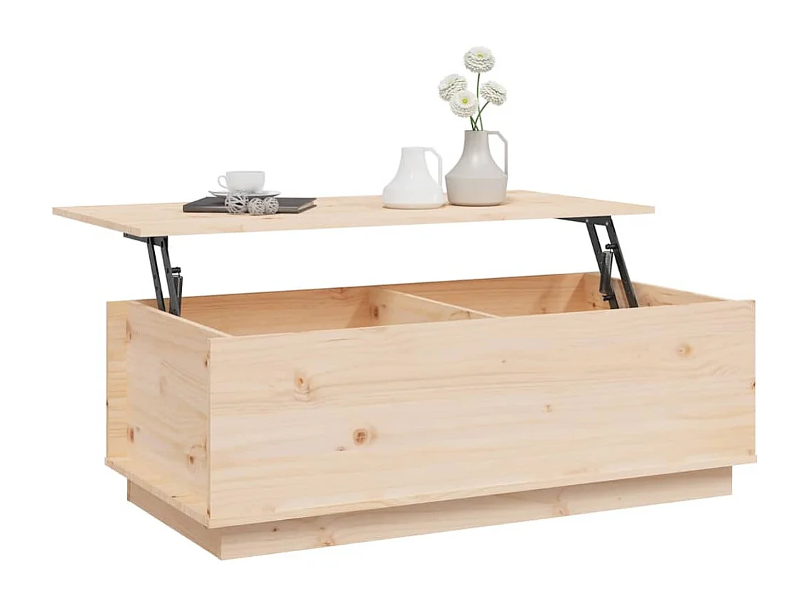 Couchtisch 100x50x35 cm Massivholz Kiefer