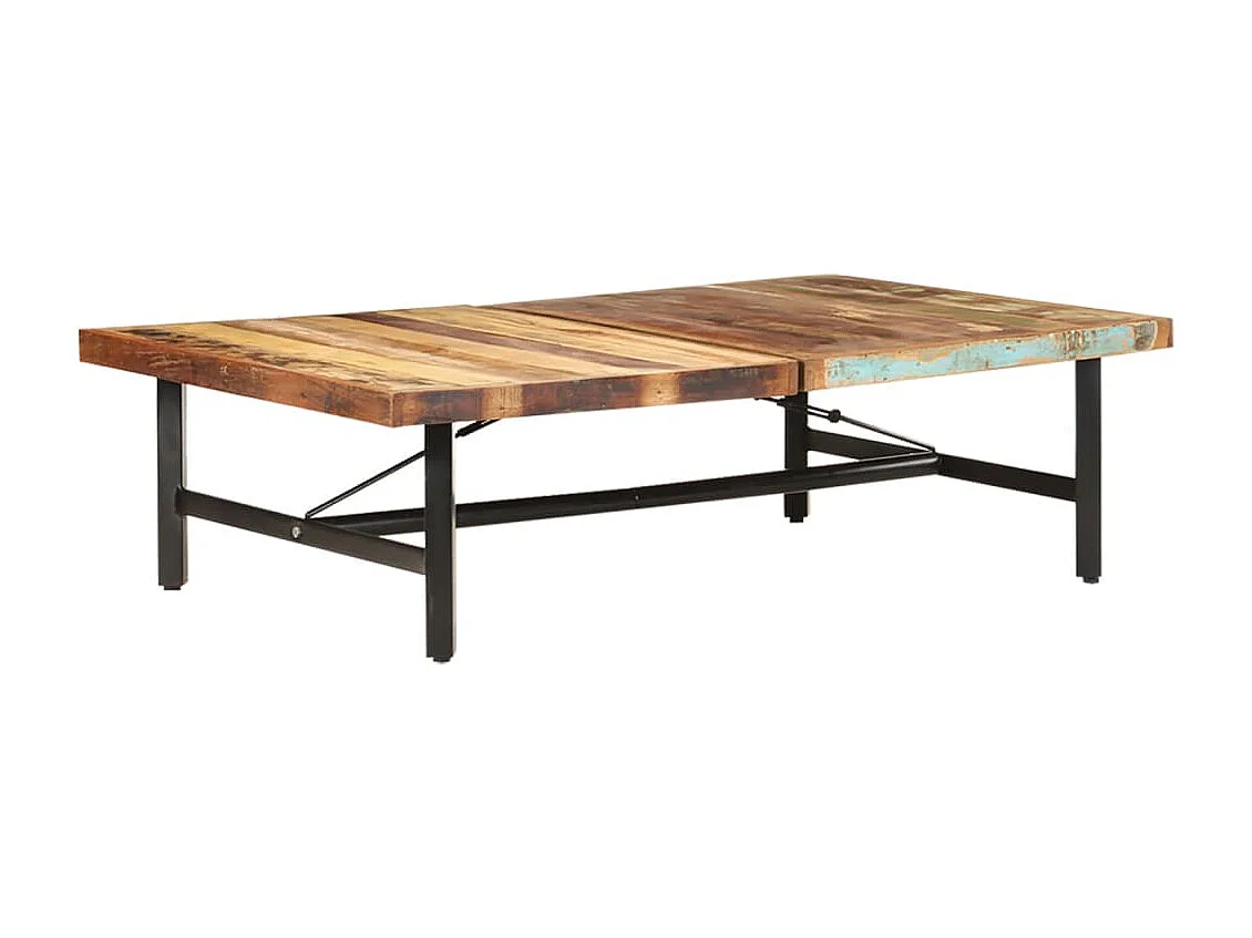 Table basse 142x90x42 cm Bois de récupération massif
