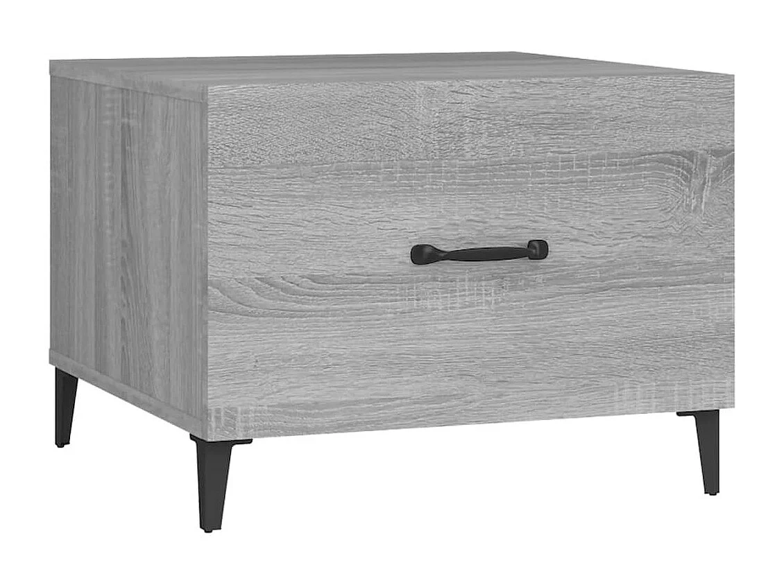 Table basse avec pieds en métal Sonoma gris 50x50x40 cm
