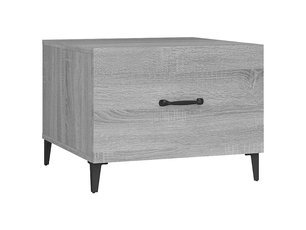 Table basse avec pieds en métal Sonoma gris 50x50x40 cm