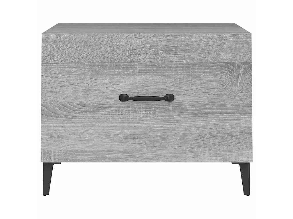 Table basse avec pieds en métal Sonoma gris 50x50x40 cm