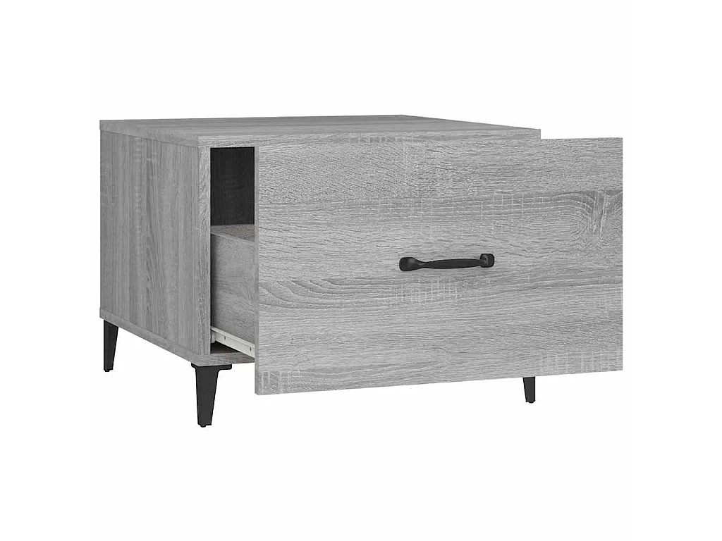 Table basse avec pieds en métal Sonoma gris 50x50x40 cm