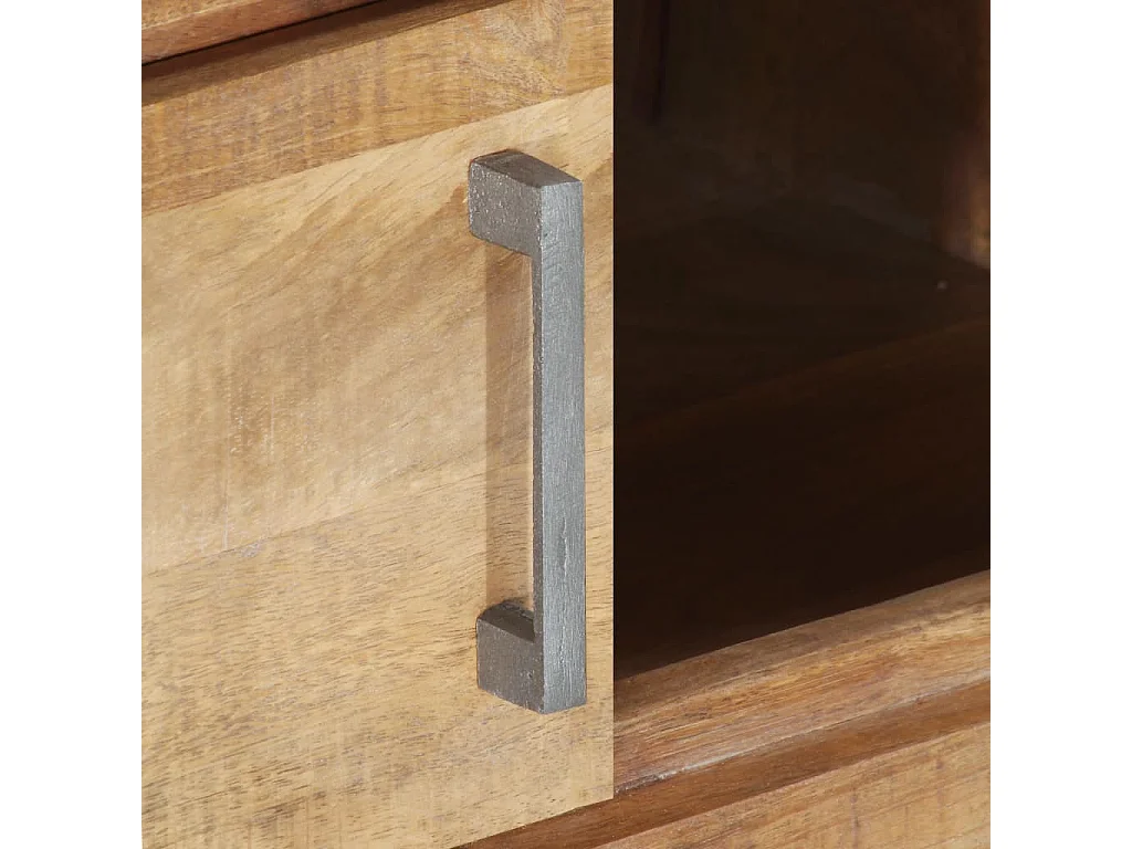 Couchtisch 95x50x40 cm Raues Mangoholz