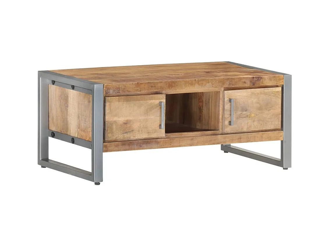 Salontafel 95x50x40 cm ruw mangohout