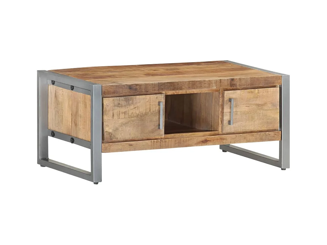 Salontafel 95x50x40 cm ruw mangohout