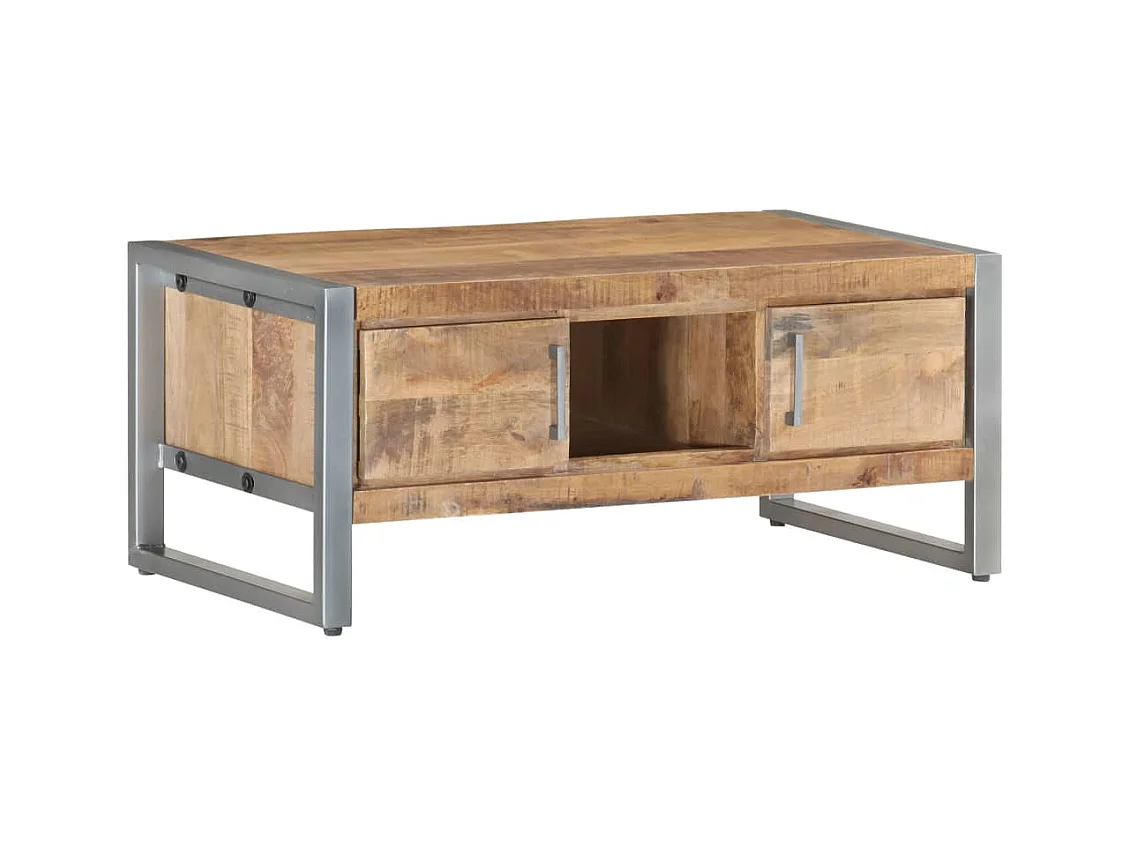 Salontafel 95x50x40 cm ruw mangohout