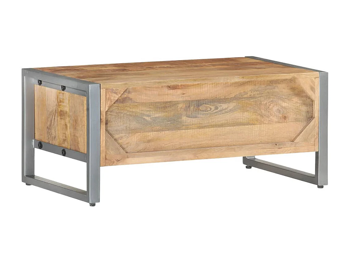 Mesa de centro 95x50x40 cm madeira de mangueira áspera