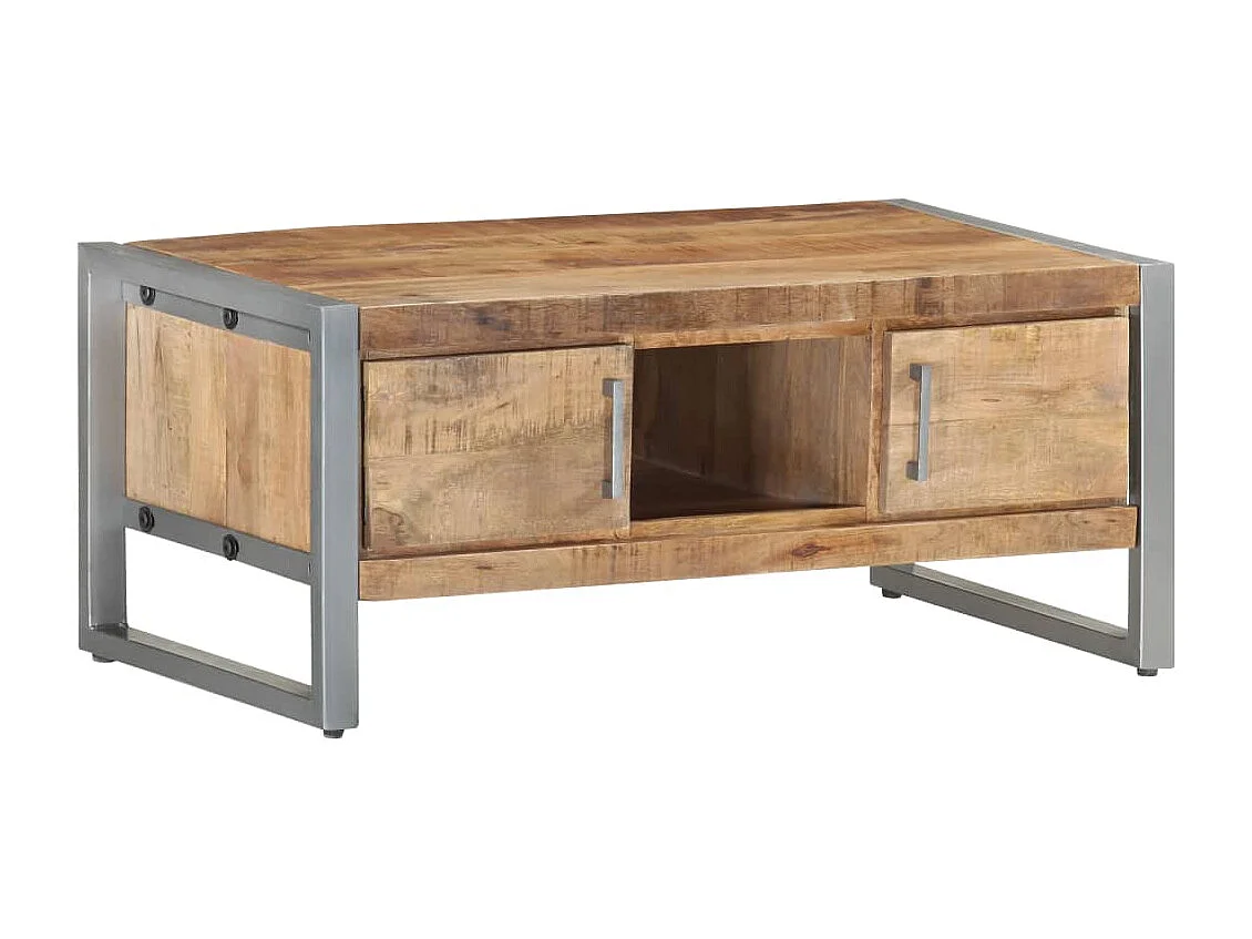 Mesa de centro 95x50x40 cm madeira de mangueira áspera