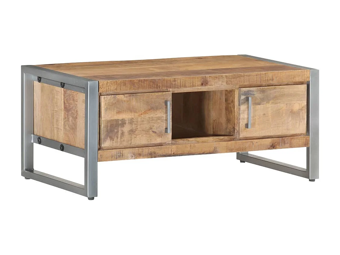 Mesa de centro 95x50x40 cm madeira de mangueira áspera