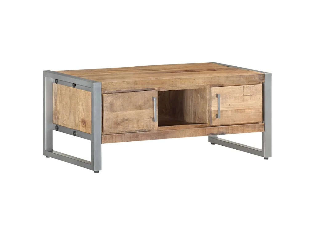 Salontafel 95x50x40 cm ruw mangohout